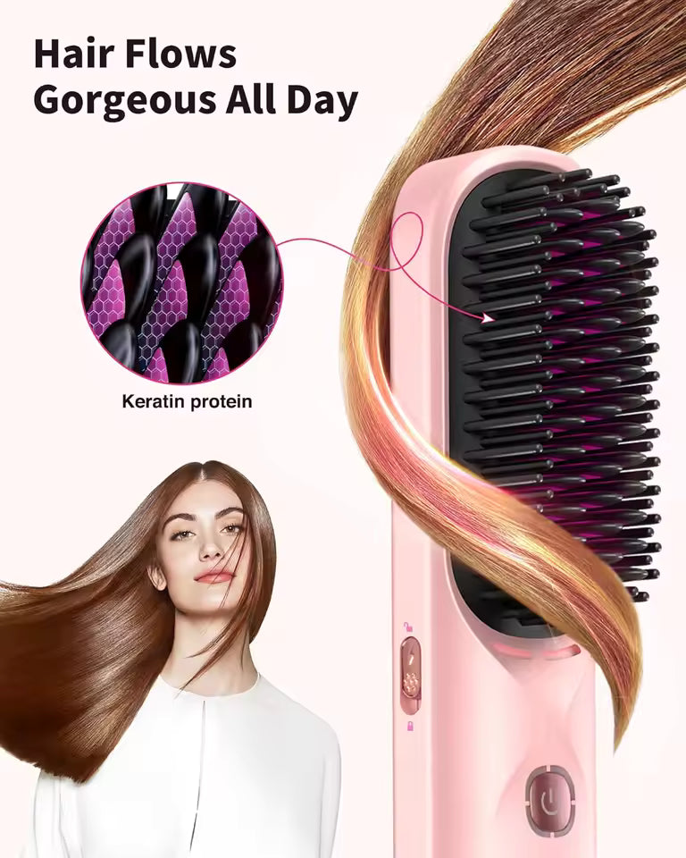NomadGlow™ Rechargeable Hair Brush
