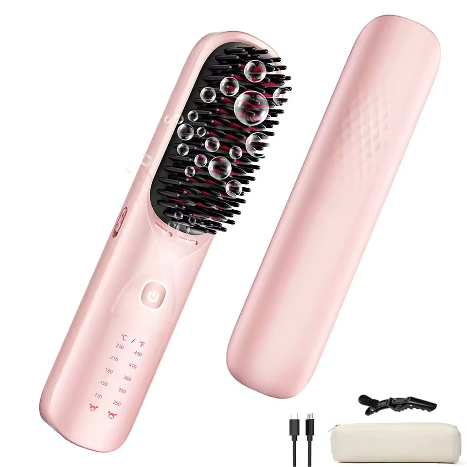 NomadGlow™ Rechargeable Hair Brush