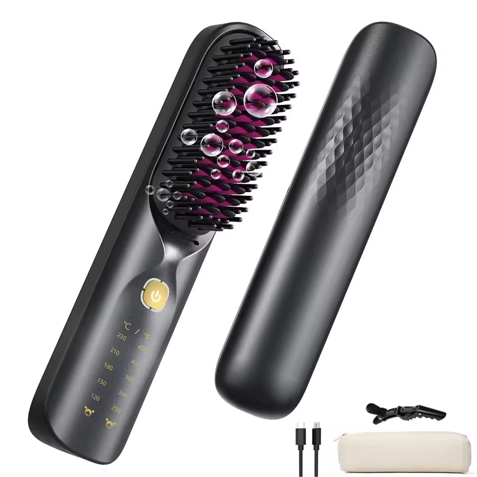 NomadGlow™ Rechargeable Hair Brush