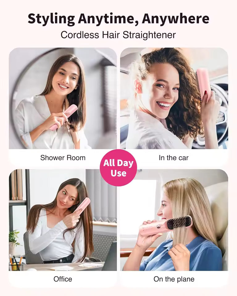 NomadGlow™ Rechargeable Hair Brush