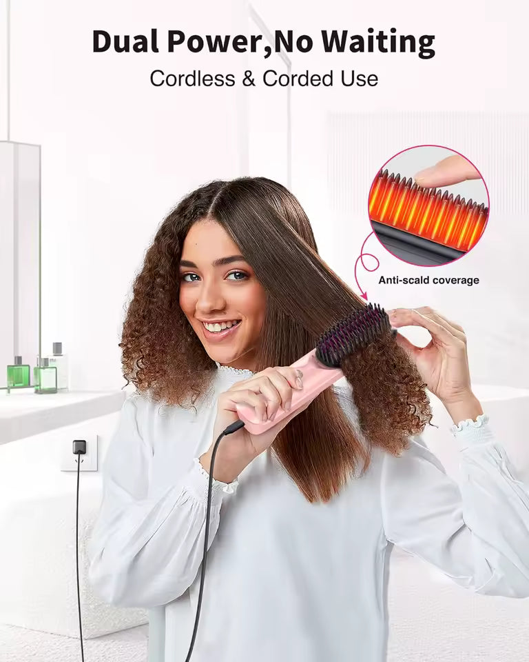 NomadGlow™ Rechargeable Hair Brush